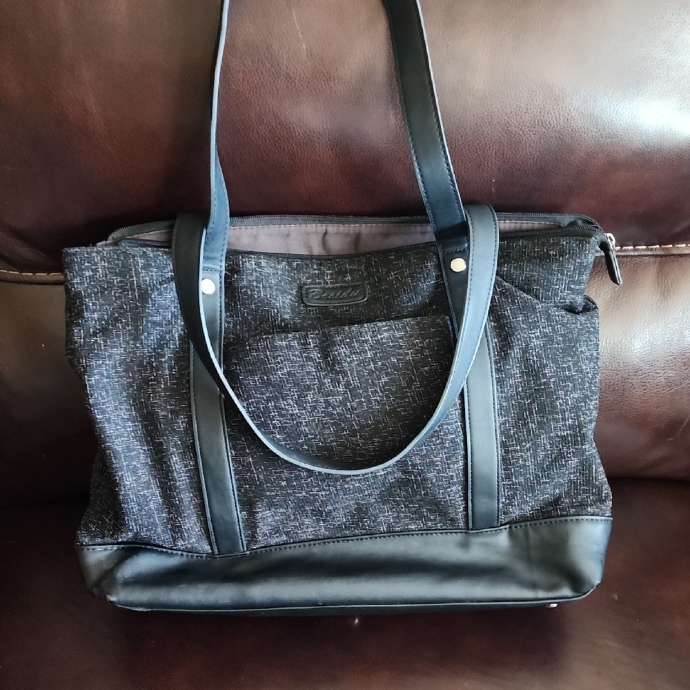 Black and Gray Tote Bag